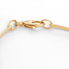 14 Karat Yellow Gold Paper Clip Chain Bracelet