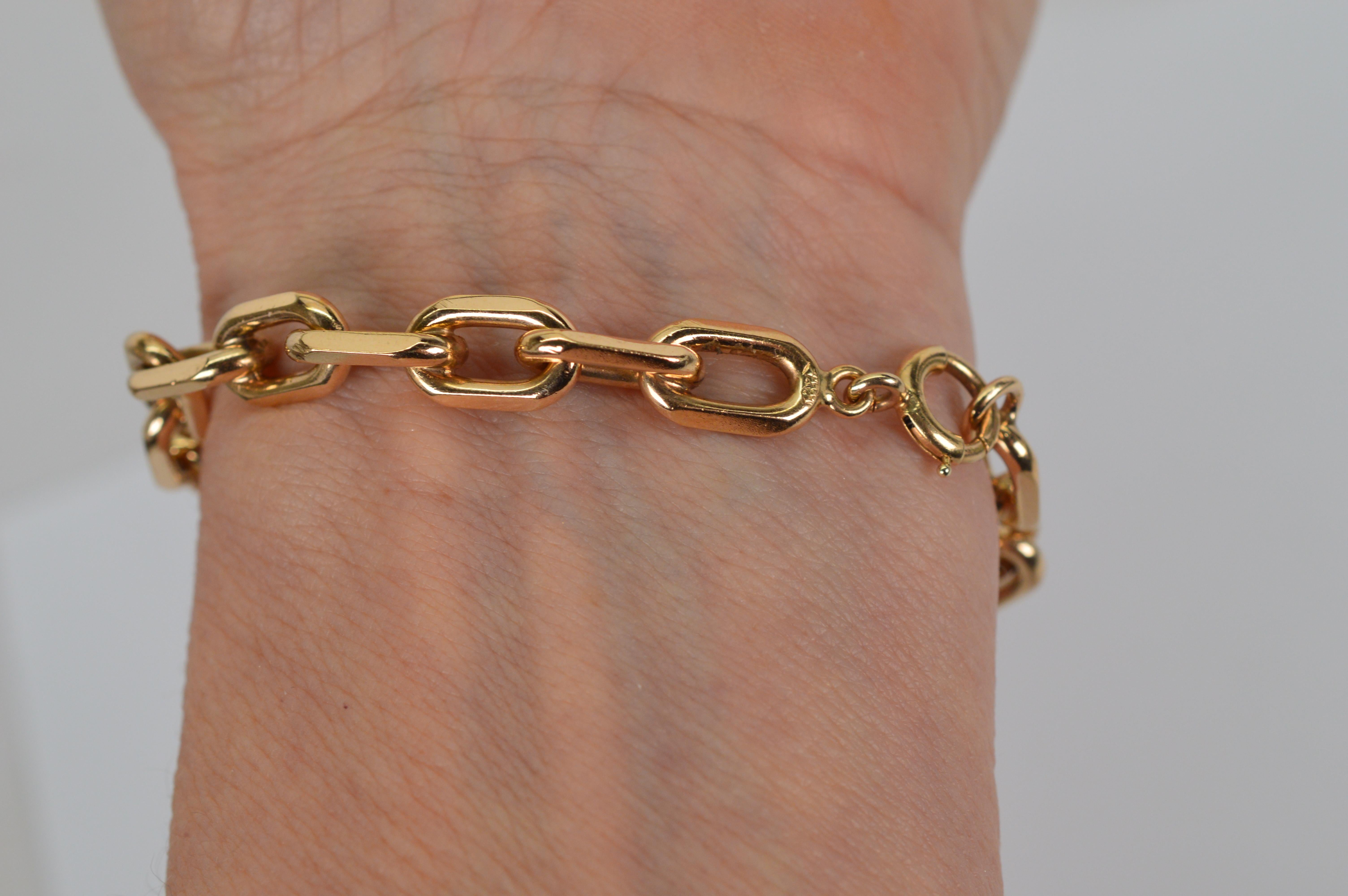 14 karat gold paperclip bracelet