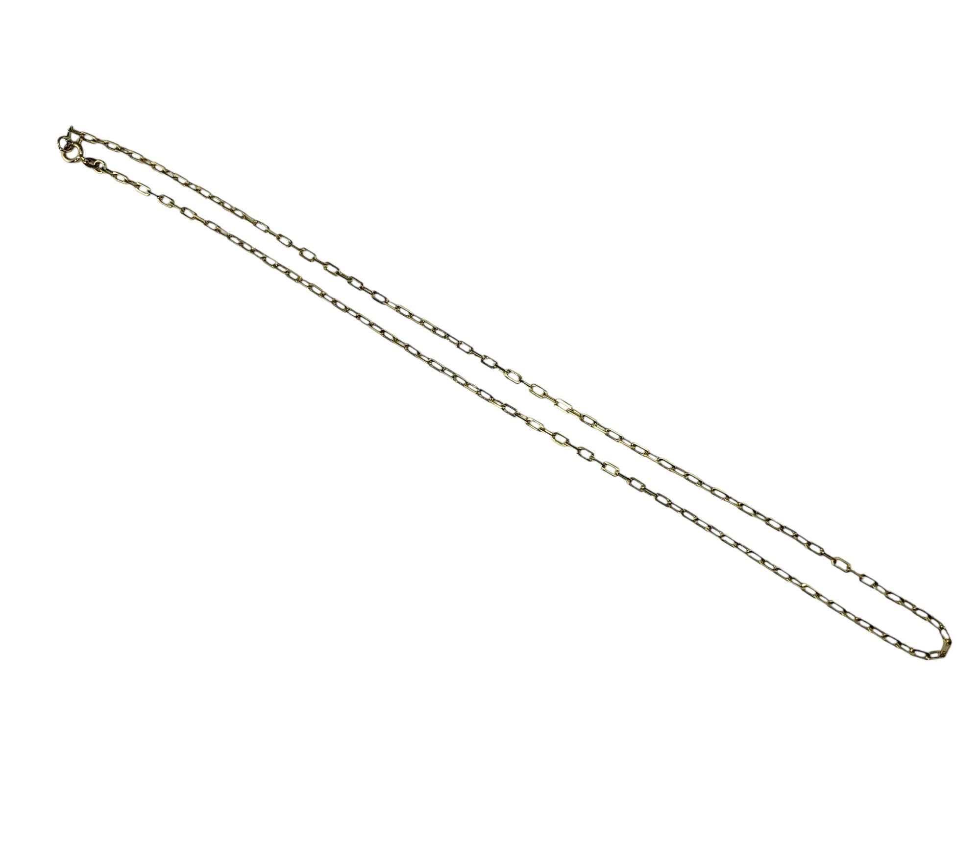 14 Karat Gelbgold Papier-Clip-Halskette mit Kette #21253 im Zustand „Gut“ im Angebot in Washington Depot, CT