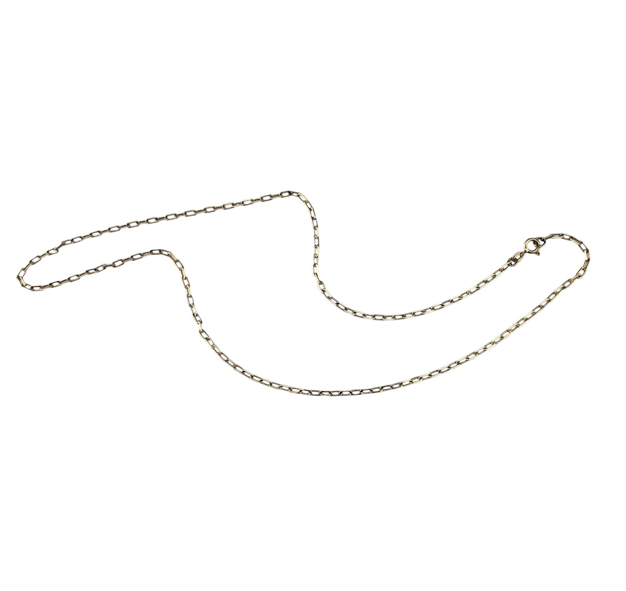 14 Karat Gelbgold Papier-Clip-Halskette mit Kette #21253 Damen im Angebot
