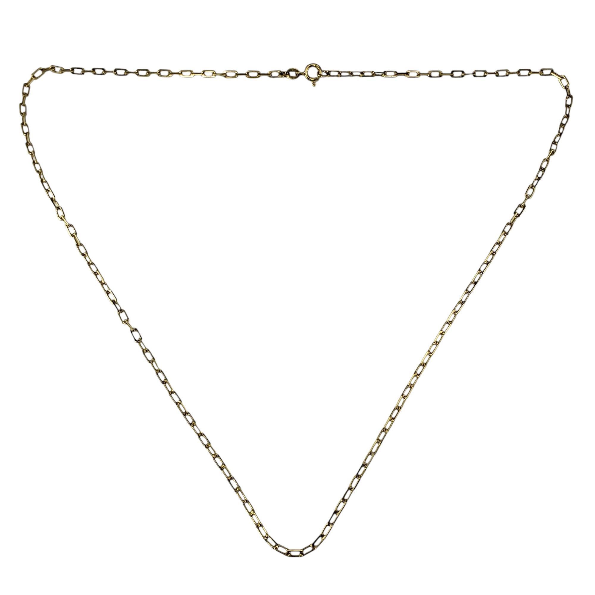 14 Karat Gelbgold Papier-Clip-Halskette mit Kette #21253