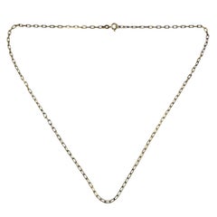 14 Karat Gelbgold Papier-Clip-Halskette mit Kette #21253
