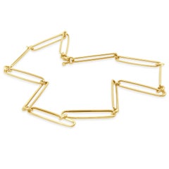 14 Karat Yellow Gold Paperclip Chain Necklace