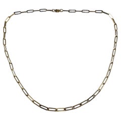 14 Karat Yellow Gold Paperclip Link Necklace #18844
