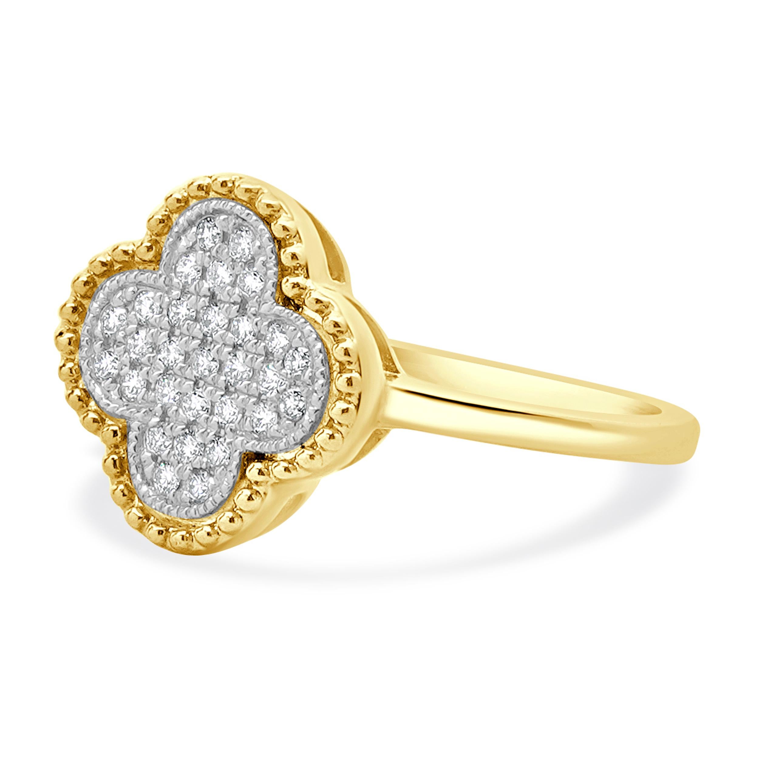 Designer: custom
Material: 14K yellow gold
Diamond: round brilliant cut = 0.45cttw
Color: G
Clarity: SI1
Size: 6.5 sizing available
Weight: 3.24 grams
