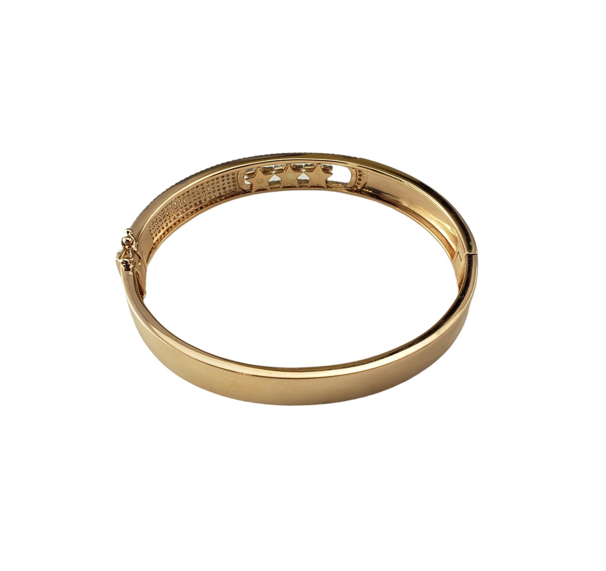 Donna Bracciale con stelle mobili in oro giallo 14 carati Pave Diamond #17760 in vendita