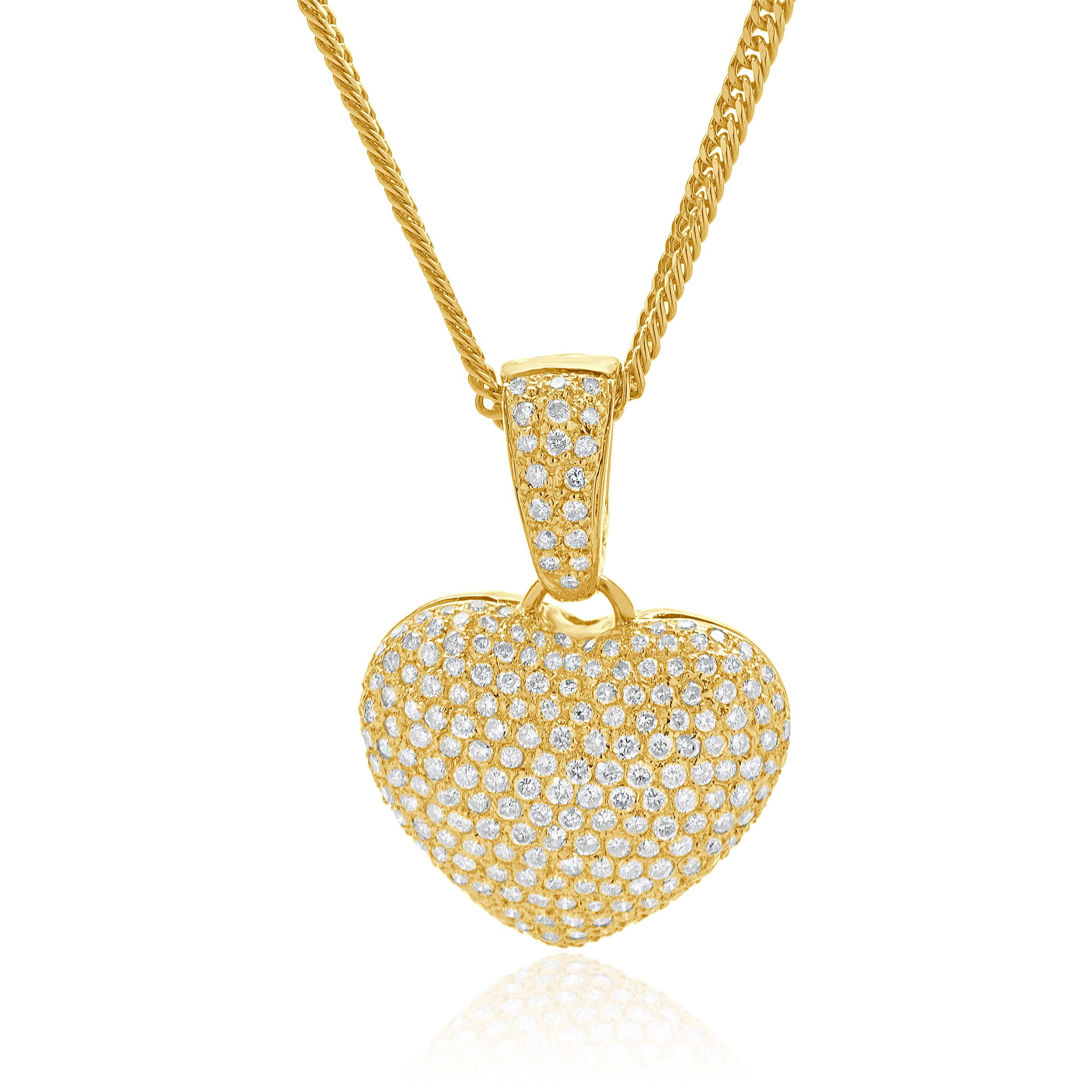 Designer: custom
Material: 18K yellow gold
Diamonds: 198 round brilliant cut = 6.00cttw
Color: G
Clarity: SI1
Dimensions: necklace measures 18-inches in length
Weight: 18.91 grams
