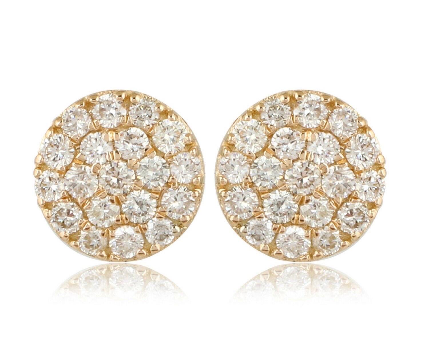 diamond circle stud earrings