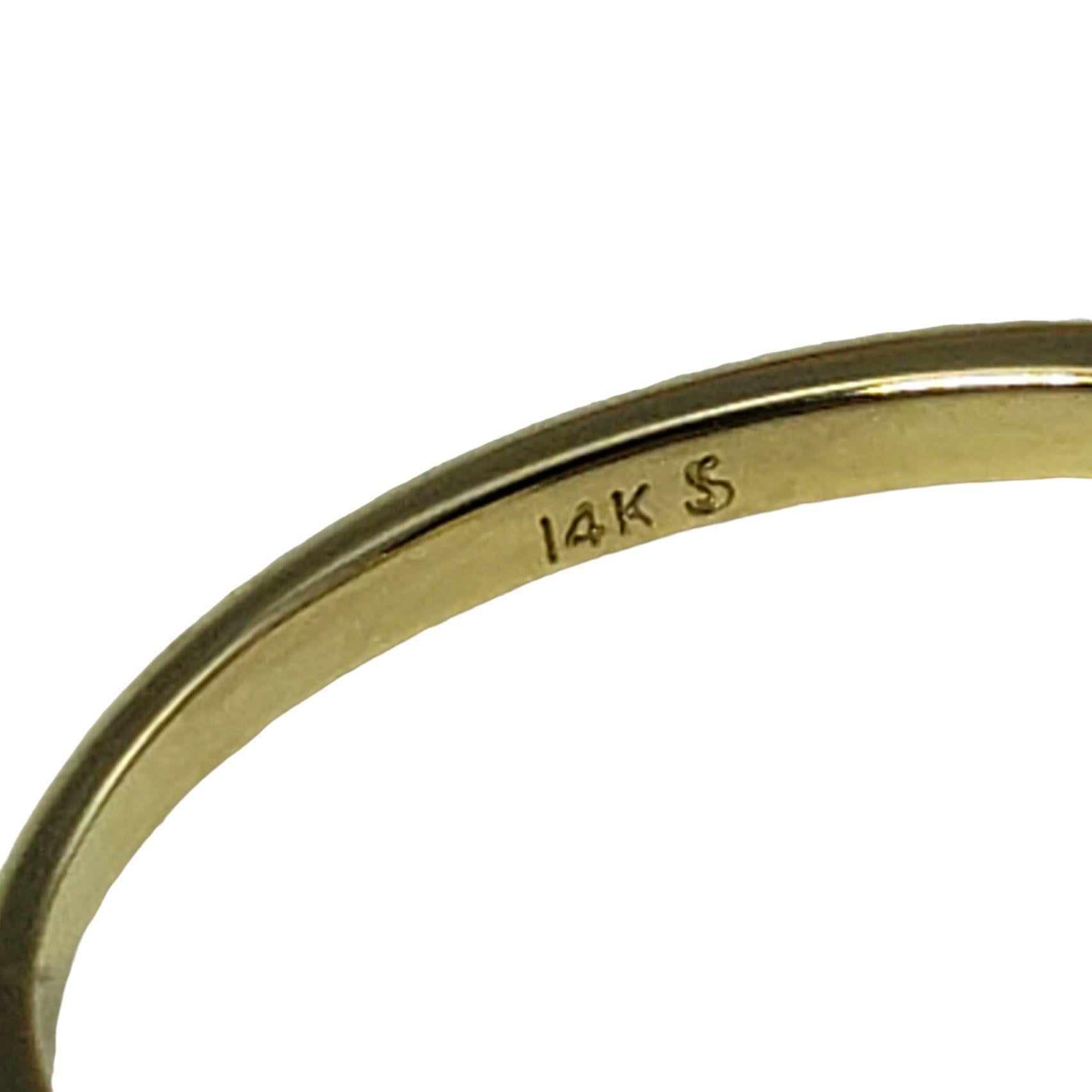 Women's 14 Karat Yellow Gold Pearl and Diamond Ring Size 8 #15086
