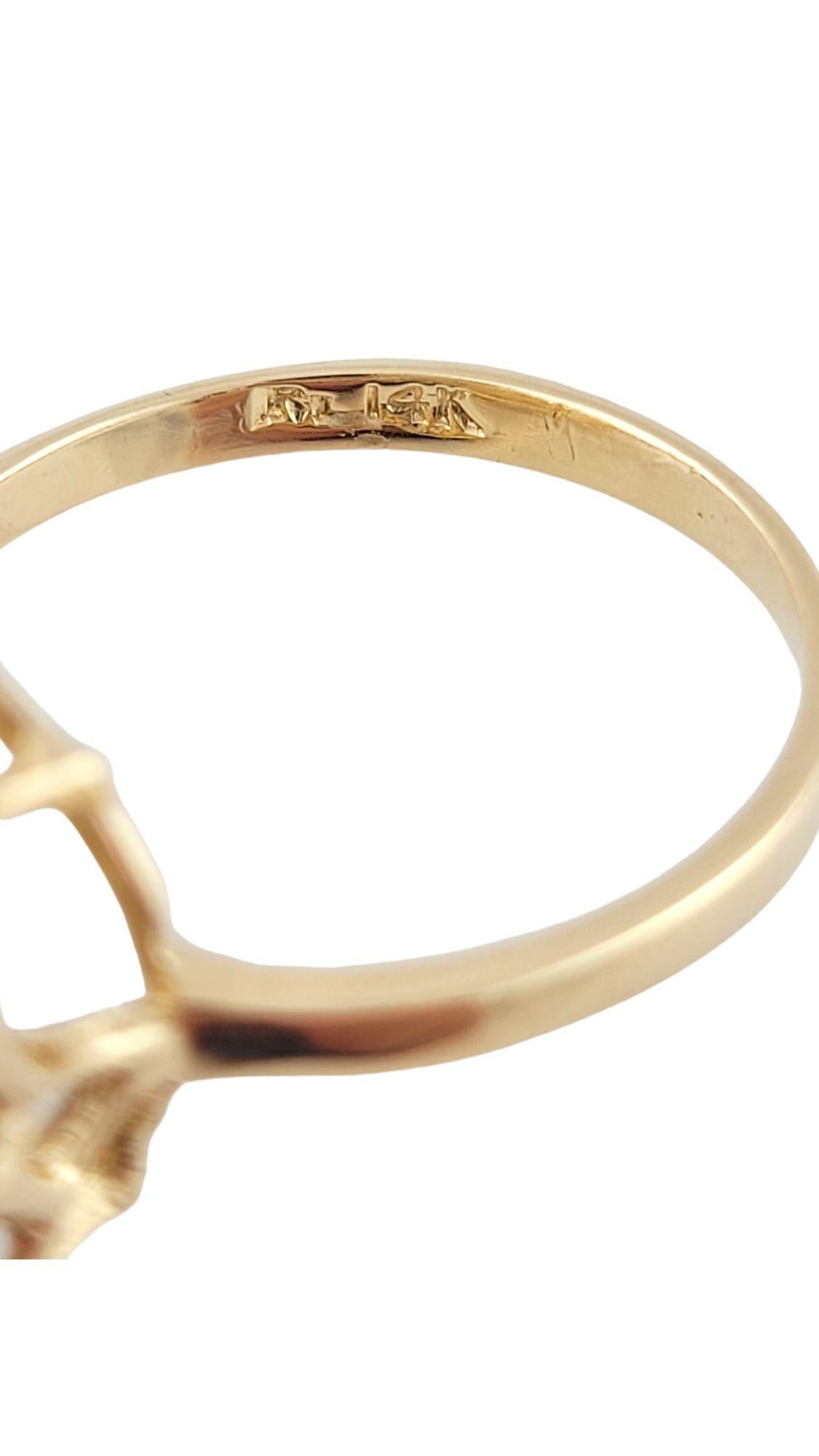Women's 14 Karat Yellow Gold Pearl and Turquoise Ring Size 7.25 #14656 For Sale