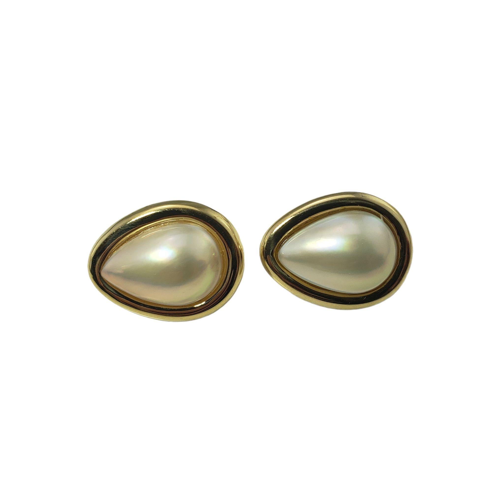  Boucles d'oreilles en or jaune 14 carats et perles Bon état - En vente à Washington Depot, CT