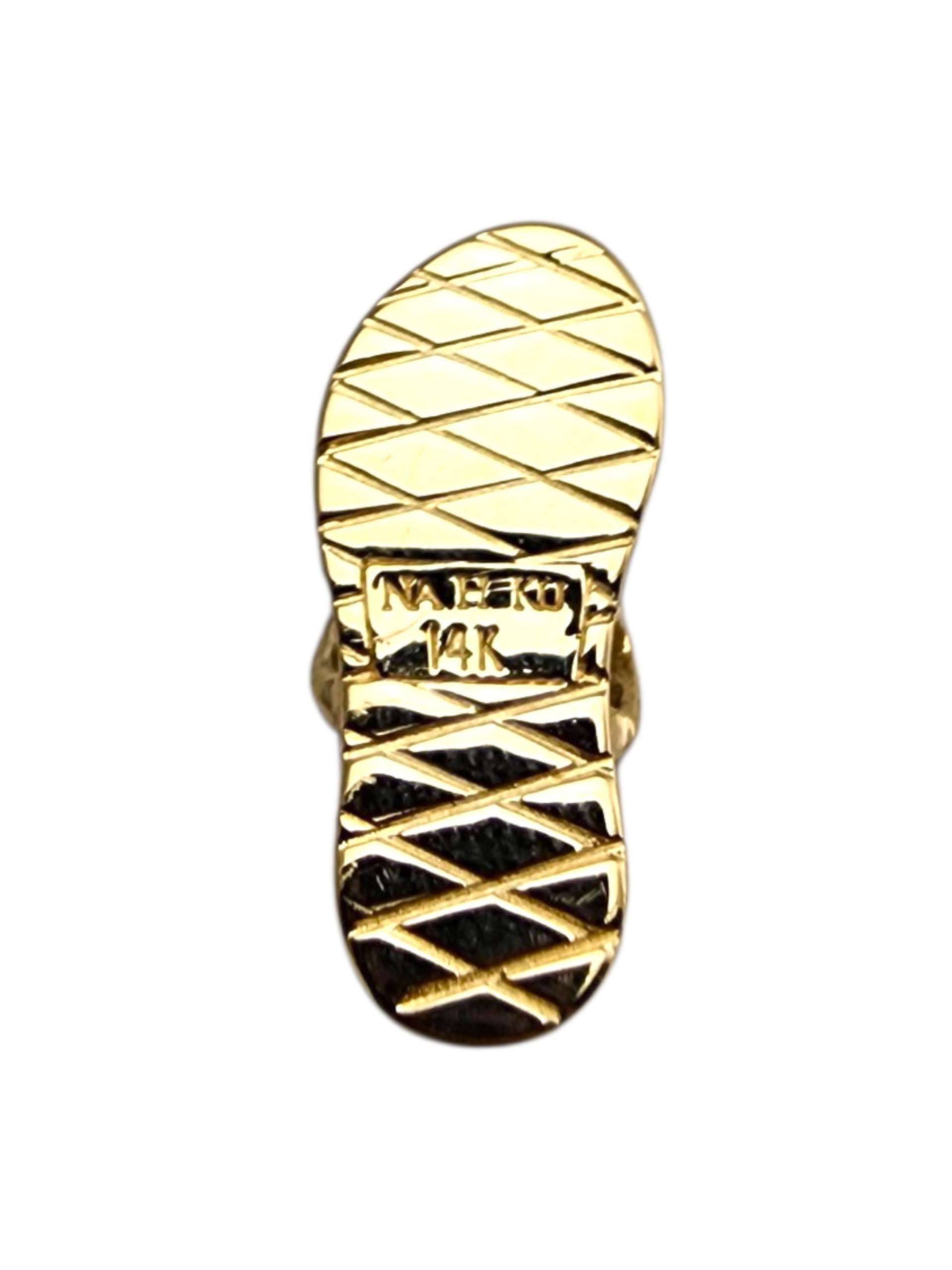 Ciondolo con perla in oro giallo 14 carati #23685 in vendita 2