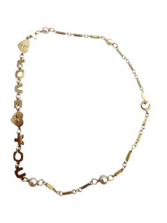 14 Karat Yellow Gold Pearl "I Love You" Bracelet #23514