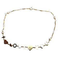 Bracciale "I Love You" in oro giallo 14 carati #23514