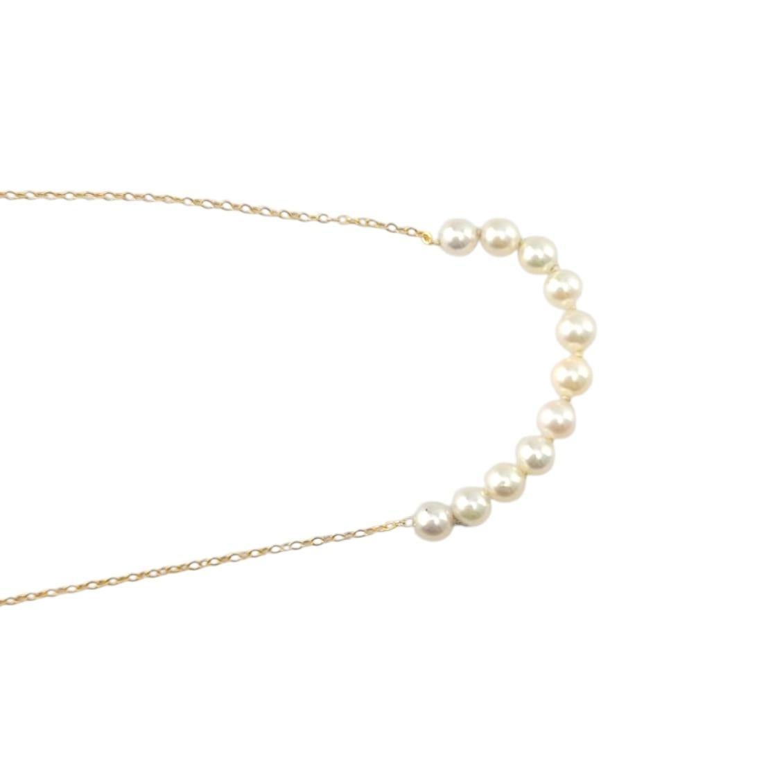 Collana di perle in oro giallo 14 carati #21490 In condizioni buone in vendita a Washington Depot, CT