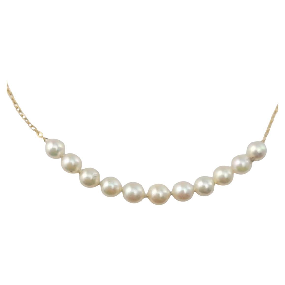 Collier de perles en or jaune 14 carats n° 21490