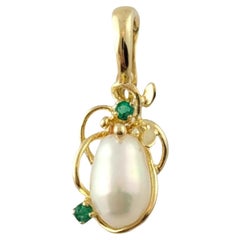 14 Karat Yellow Gold Pearl Pendant Enhancer #17776