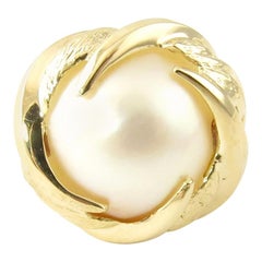 14 Karat Yellow Gold Pearl Ring