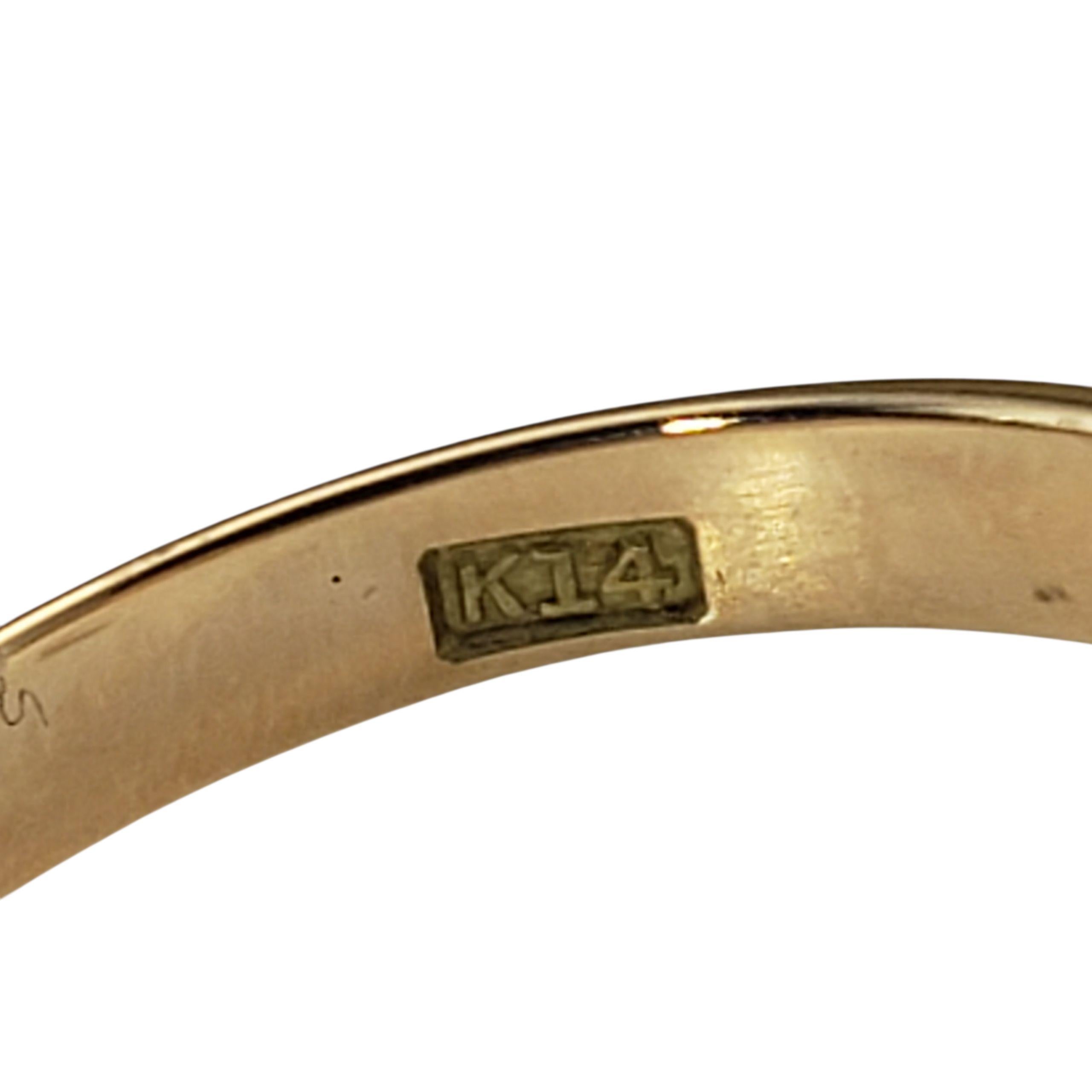 De las mujeres Anillo de perlas de oro amarillo de 14 quilates, tamaño 7,75 #22810 en venta