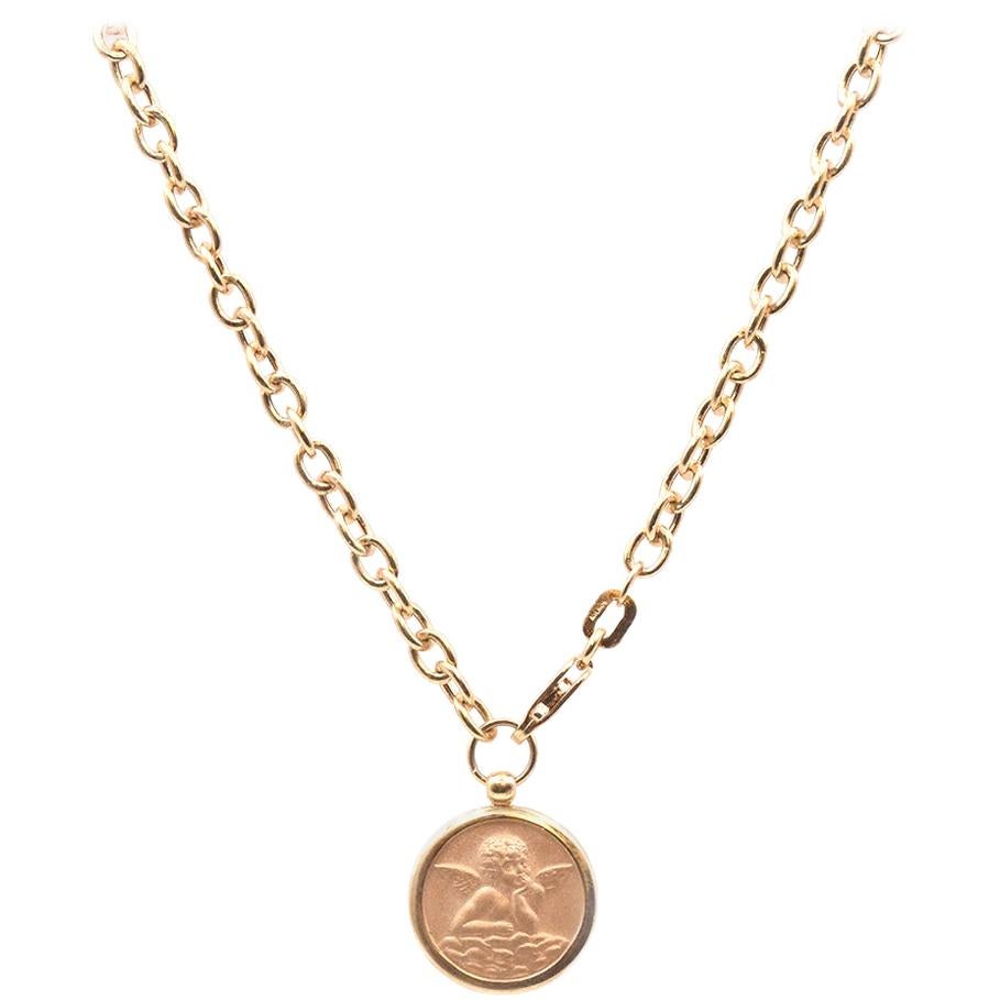 14 Karat Yellow Gold Pendant Chain Necklace