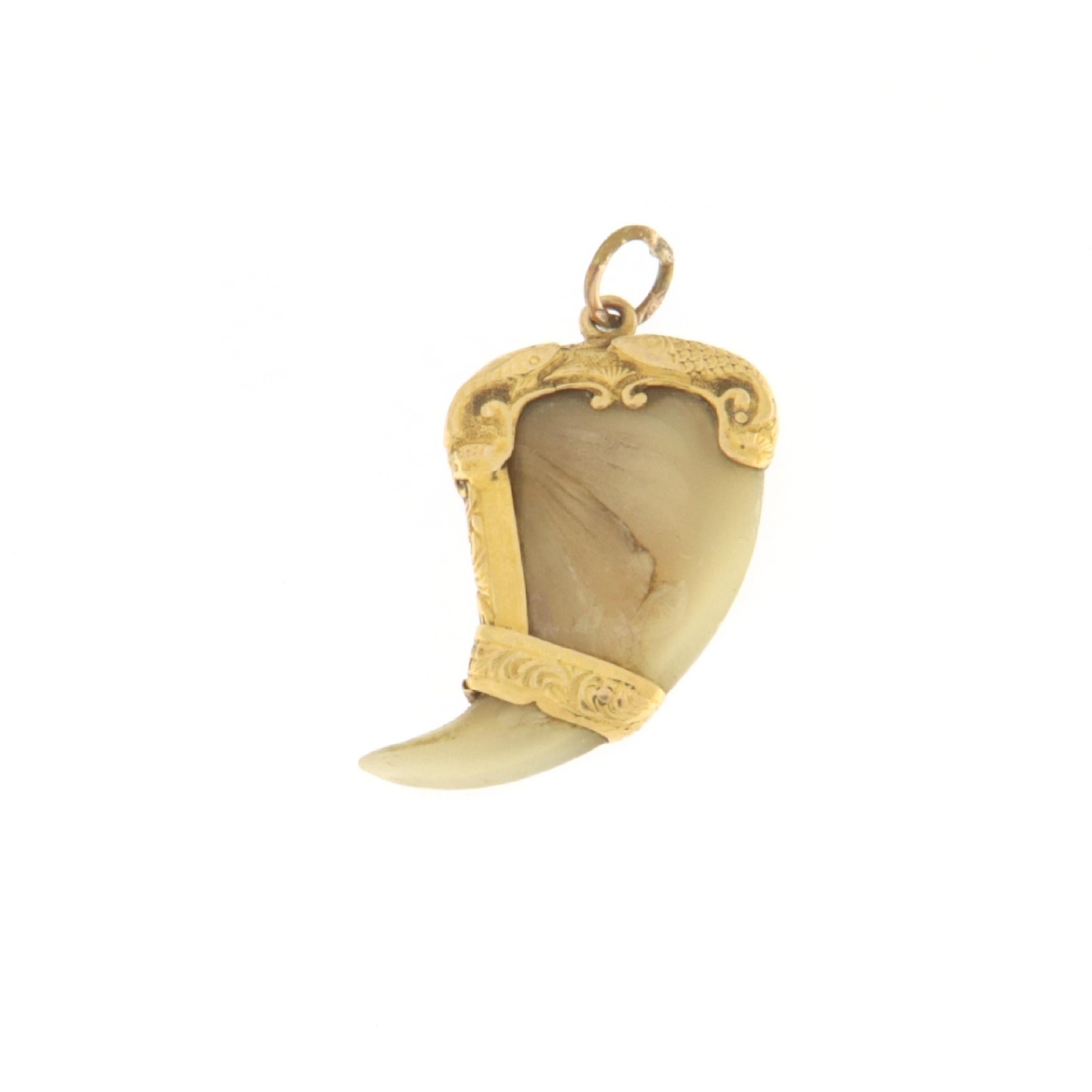 14 Karat Yellow Gold Pendant Necklace In New Condition In Marcianise, IT