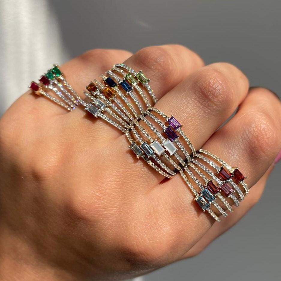 stackable birthstone rings for women