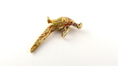 charm faisan en or jaune 14 carats