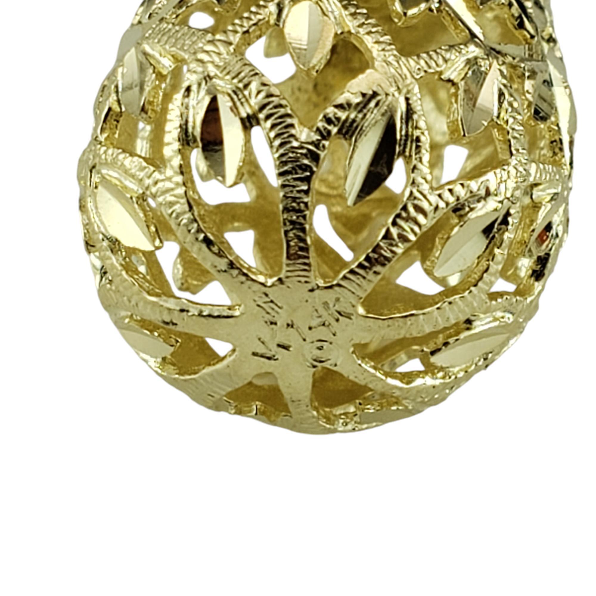 Pendentif ananas en or jaune 14 carats #19127 Pour femmes en vente