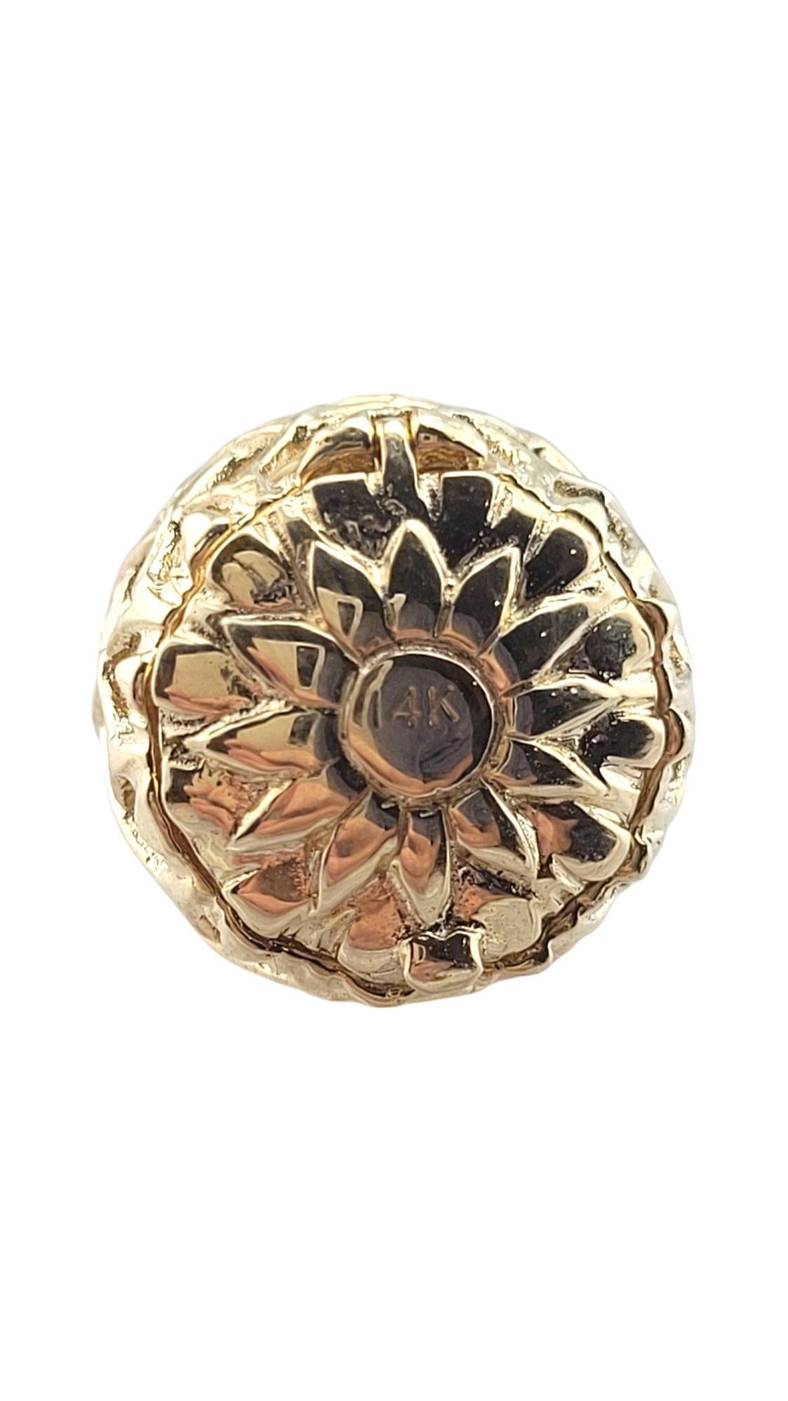 Pendentif ananas en or jaune 14 carats avec pierres vertes n° 21150 en vente 3