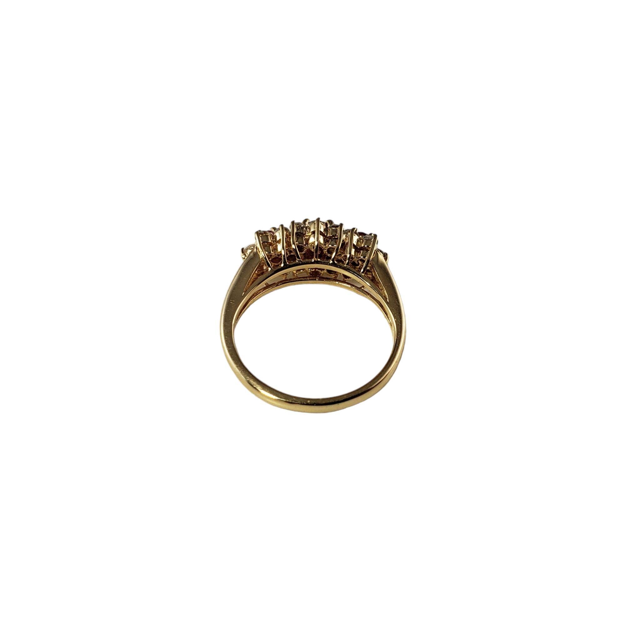  14 Karat Gelbgold Ring mit rosa Saphir und Diamant, Größe 5,25 #14333 im Angebot 5