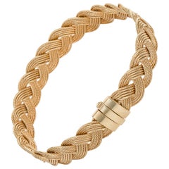 14 Karat Yellow Gold Plaited Bracelet