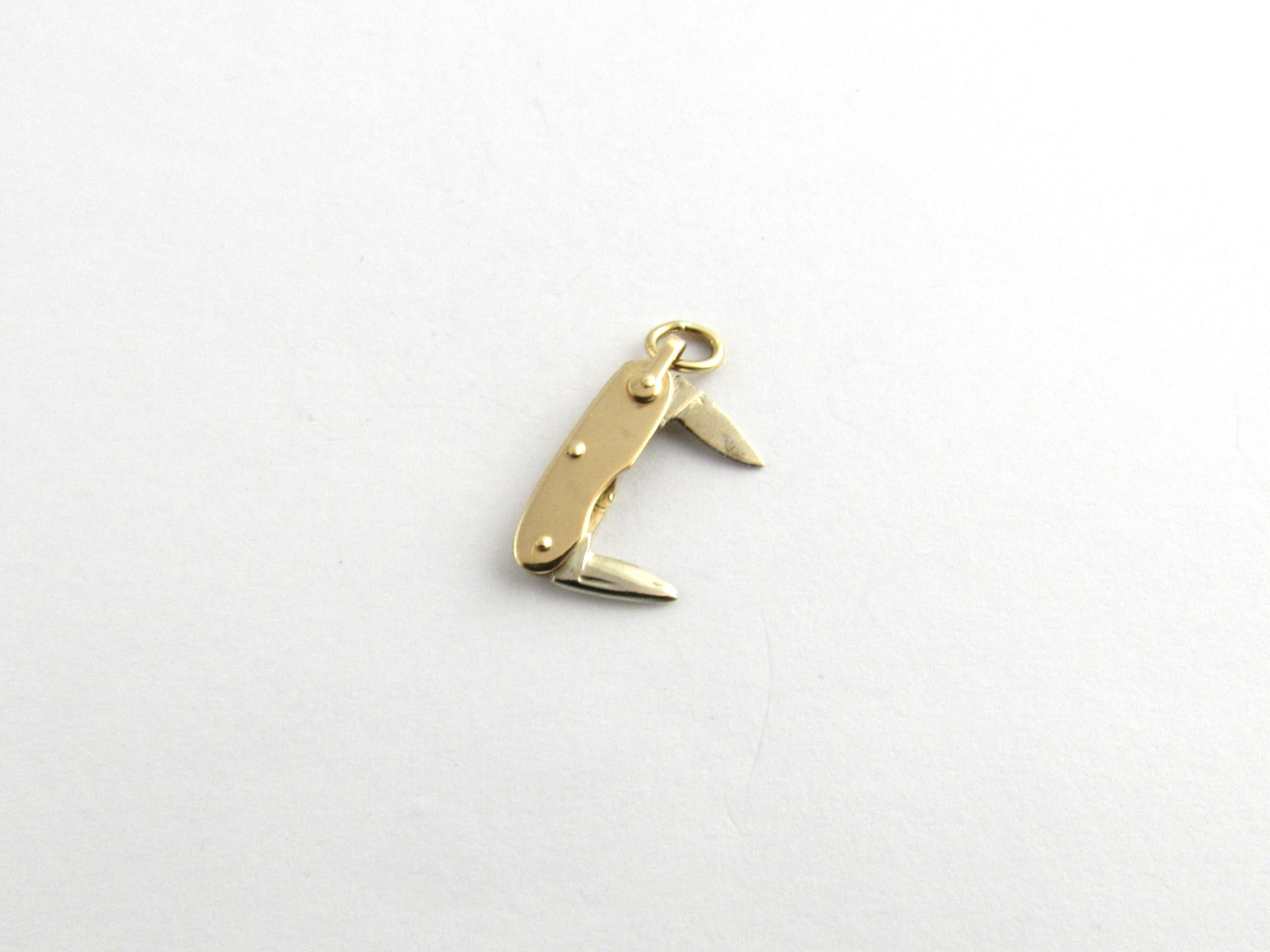 14 Karat Yellow Gold Pocket Knife Charm 2