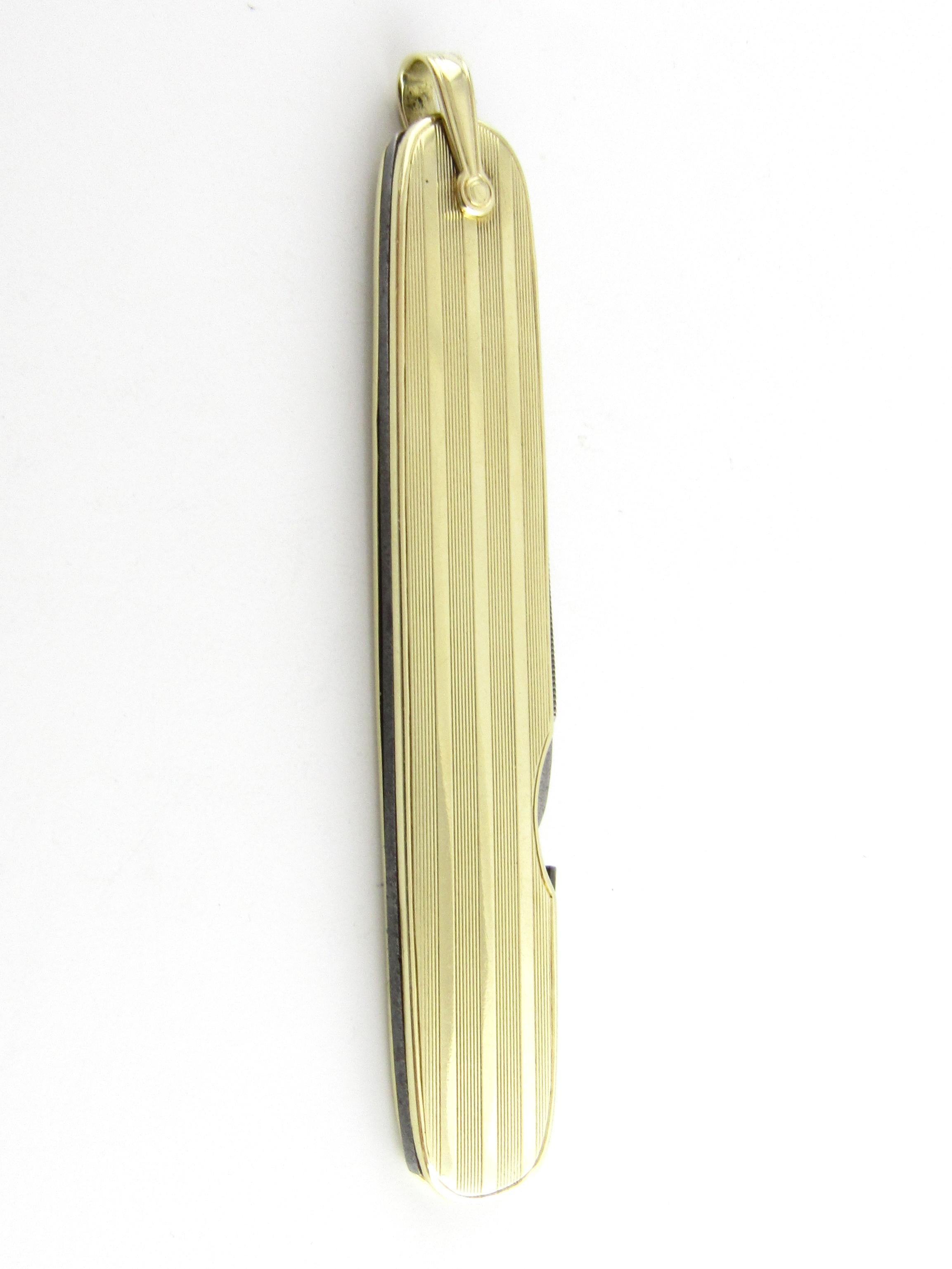 14k gold pocket knife