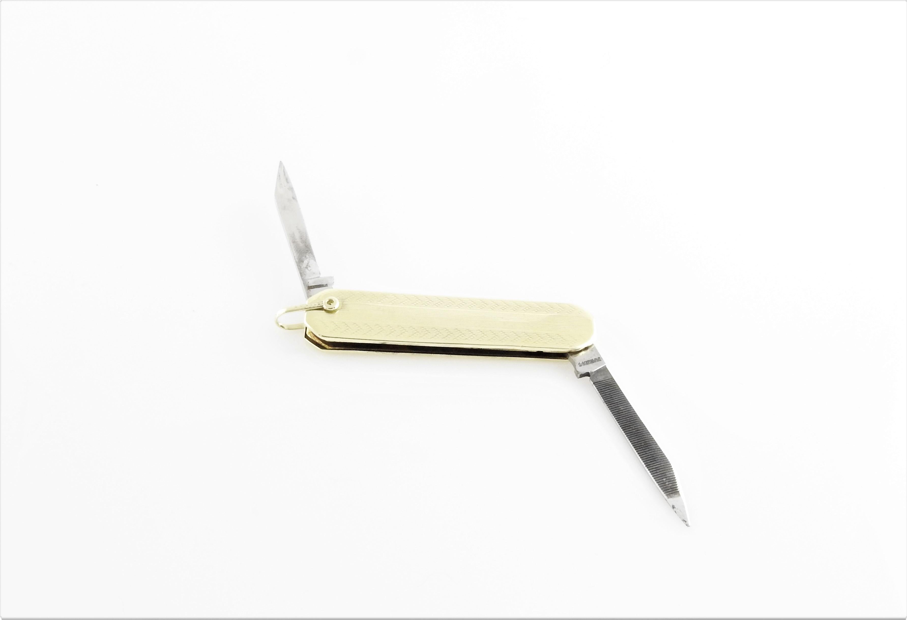 14 Karat Yellow Gold Pocket Knife 2