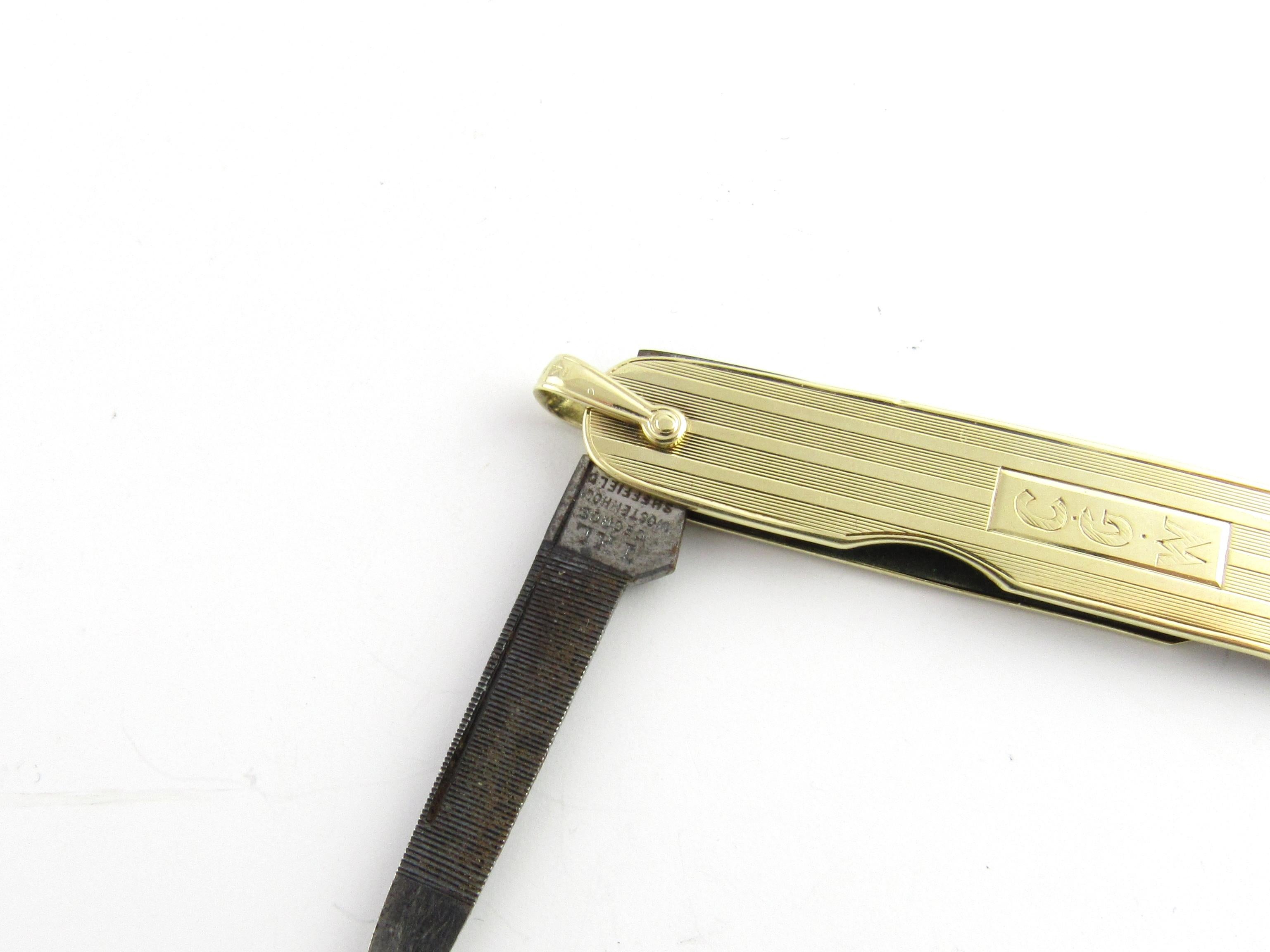 Women's 14 Karat Yellow Gold Pocket Knife