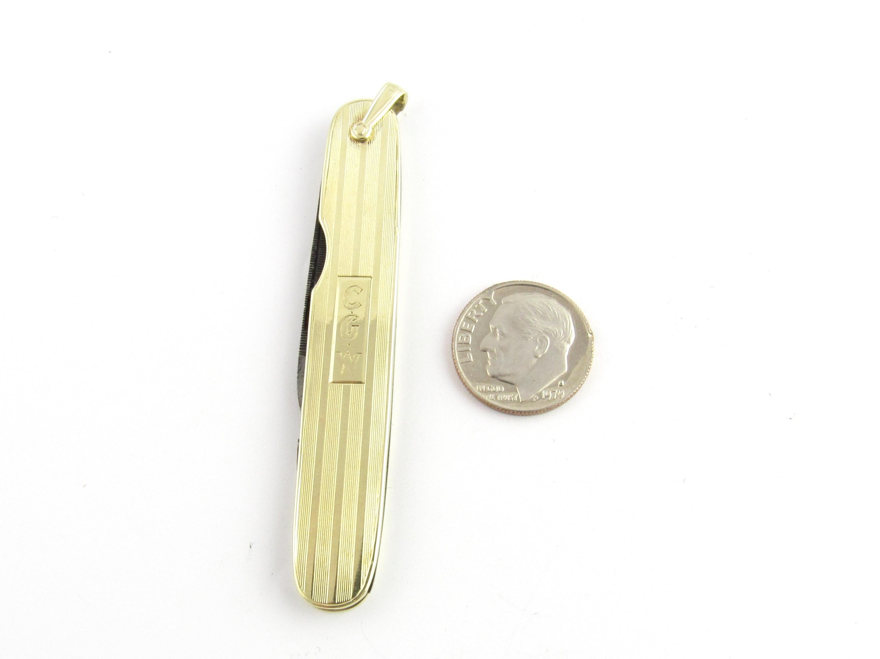 14 Karat Yellow Gold Pocket Knife 1