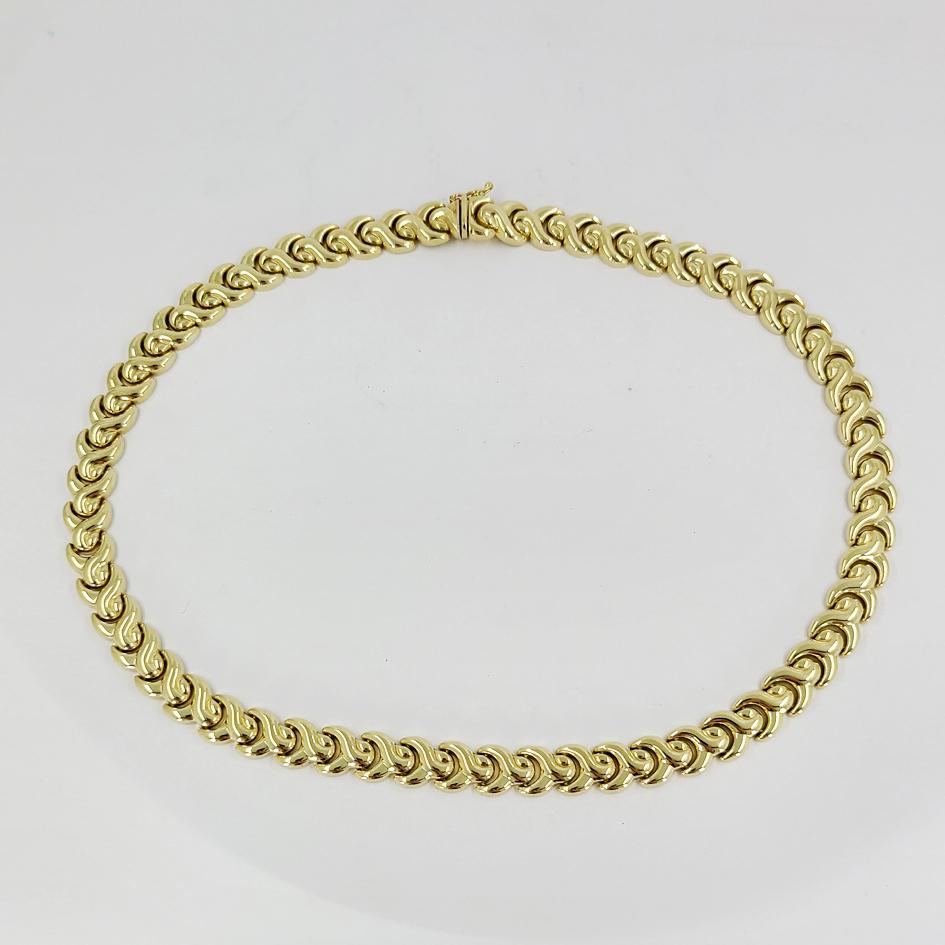 yellow gold collar necklace