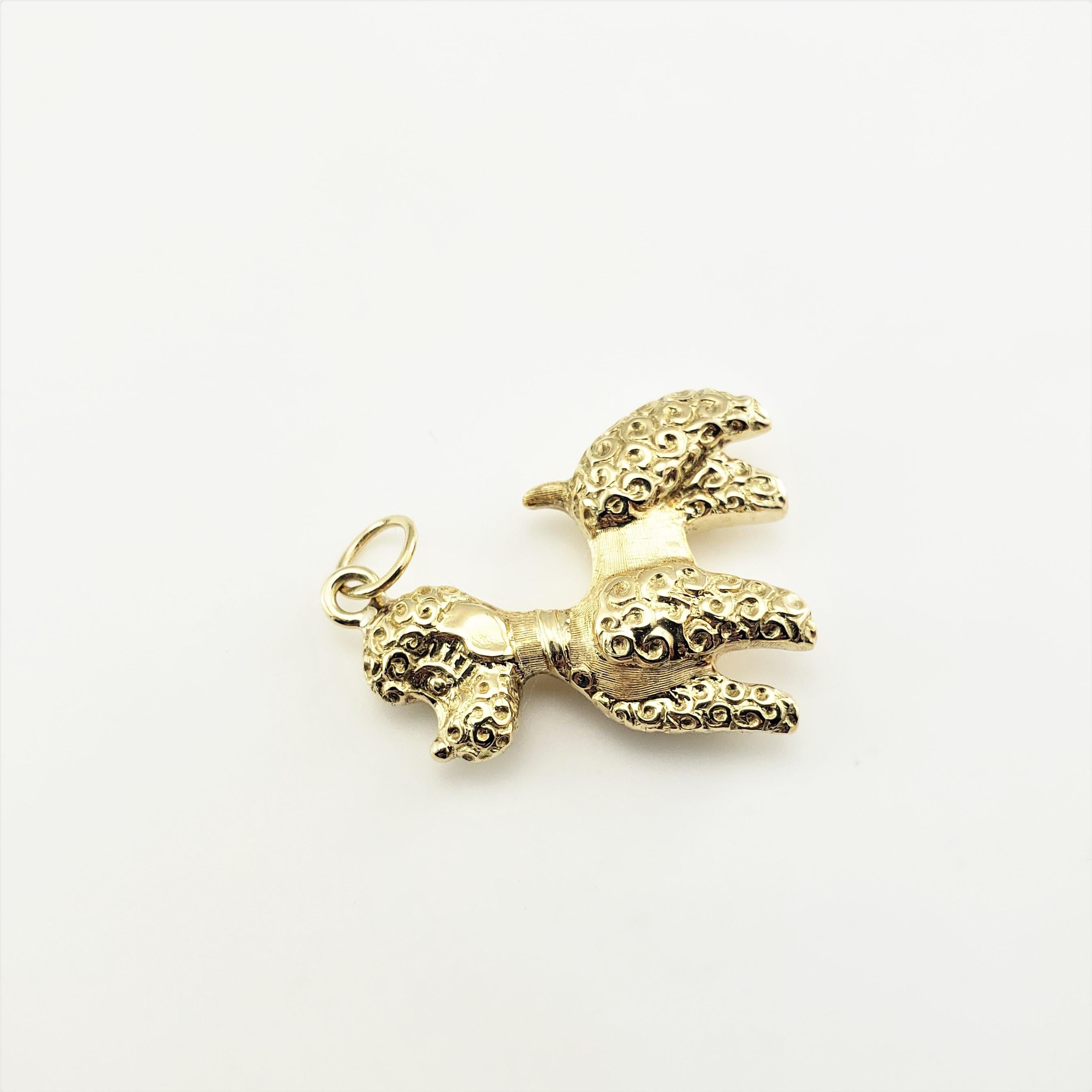14k gold poodle charm