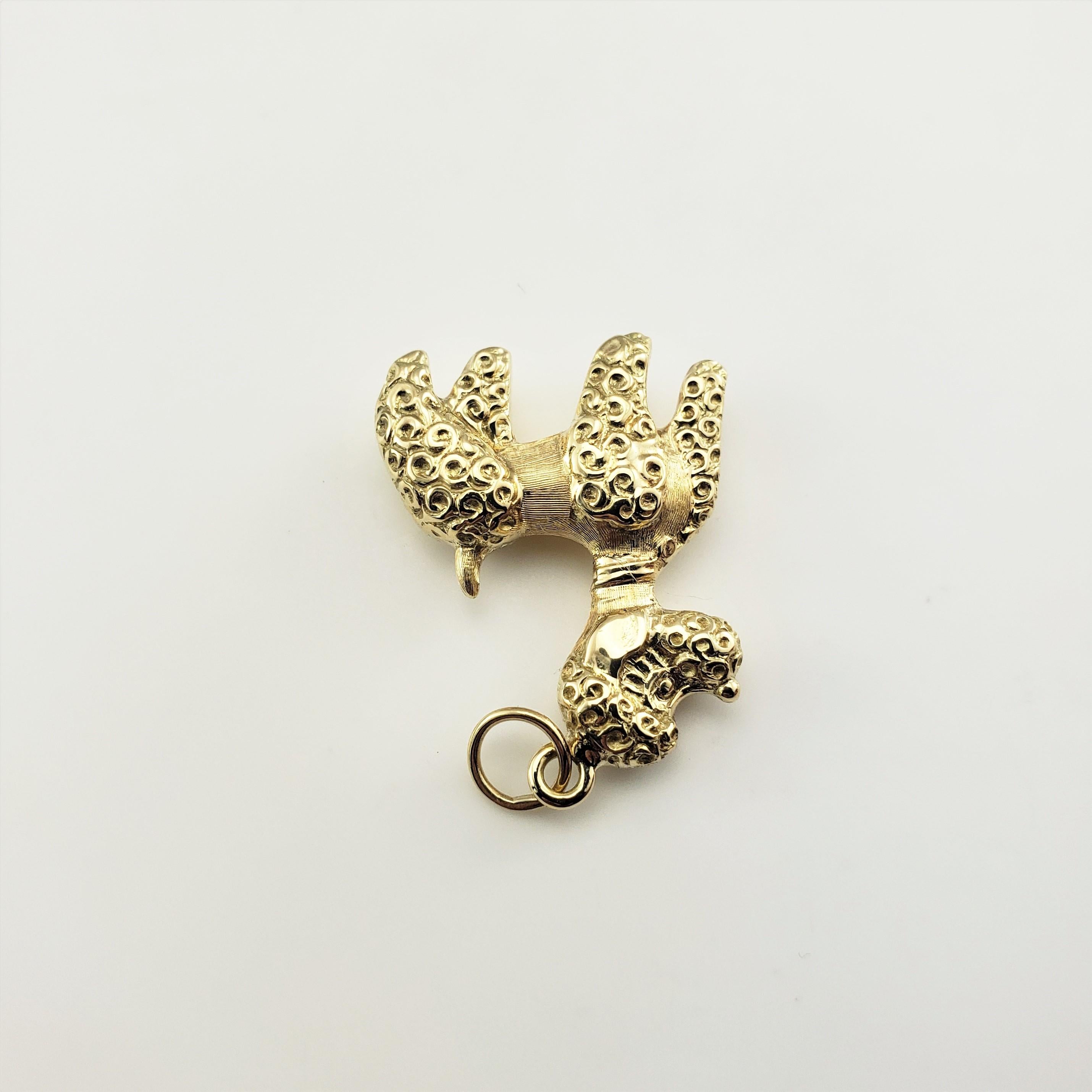 gold poodle pendant