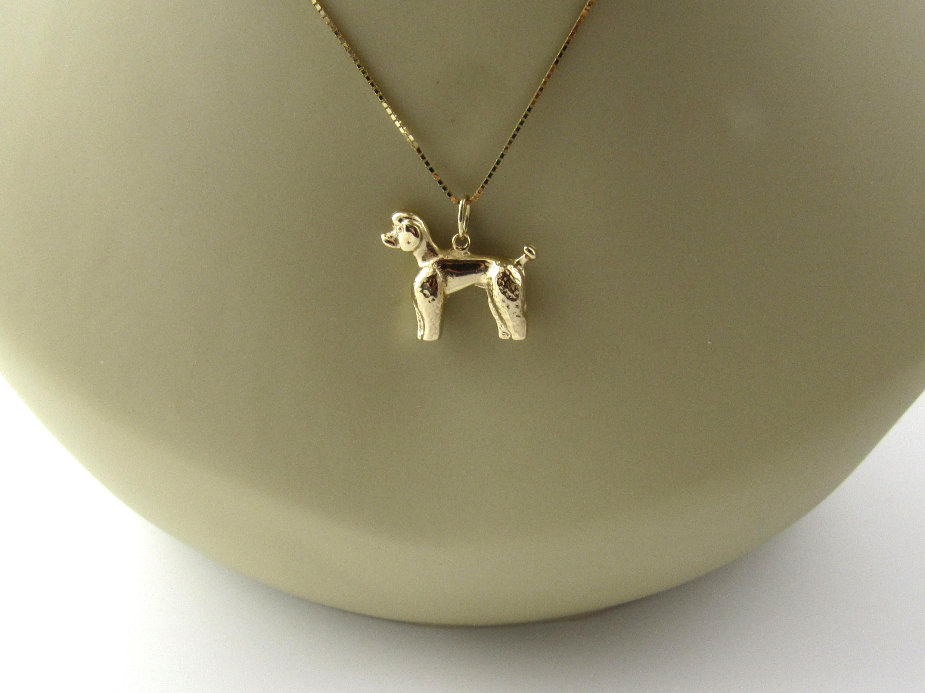 14 Karat Yellow Gold Poodle Charm 4