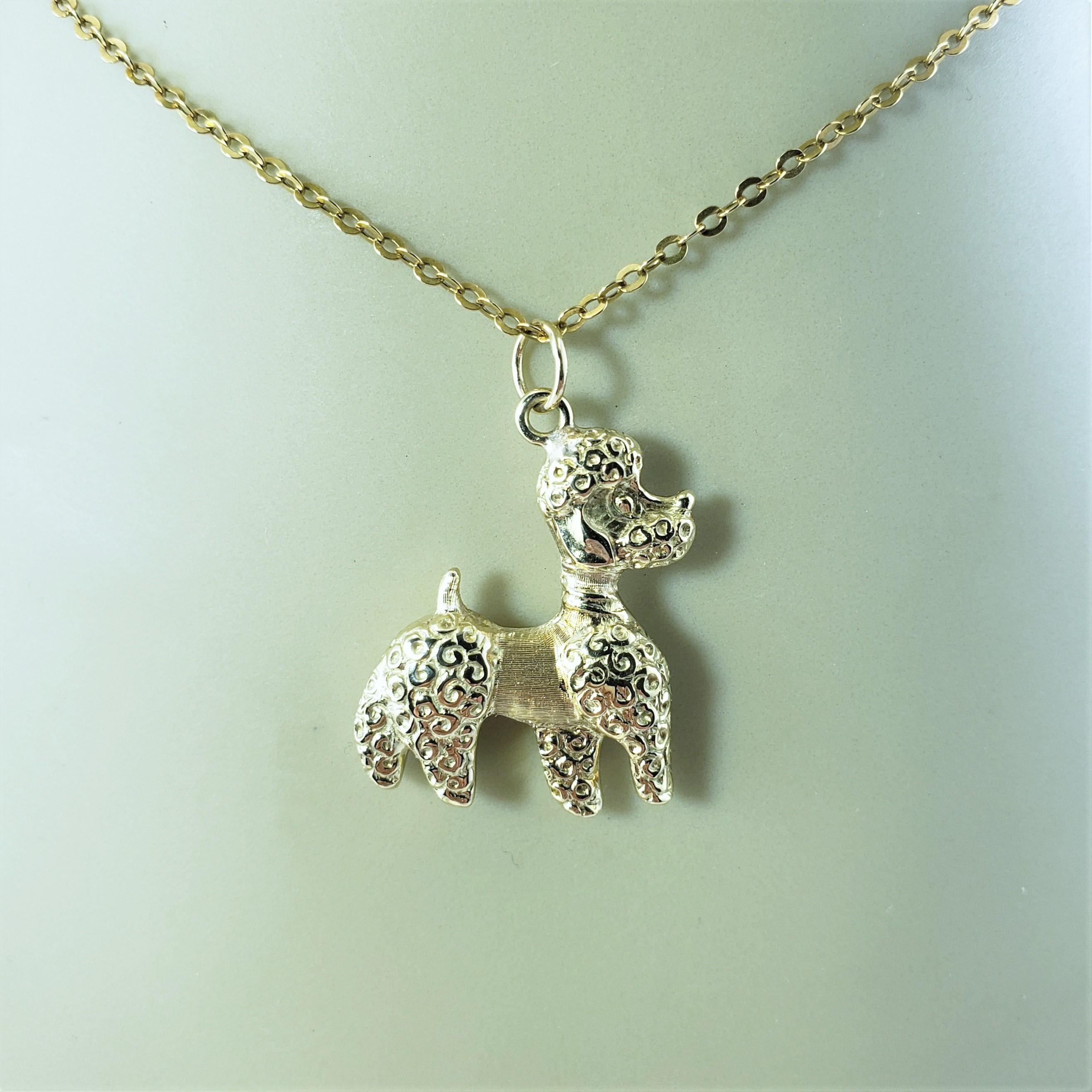 14 Karat Yellow Gold Poodle Charm 1