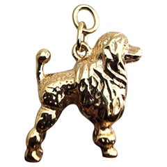 14 Karat Yellow Gold Poodle Dog Charm #23932