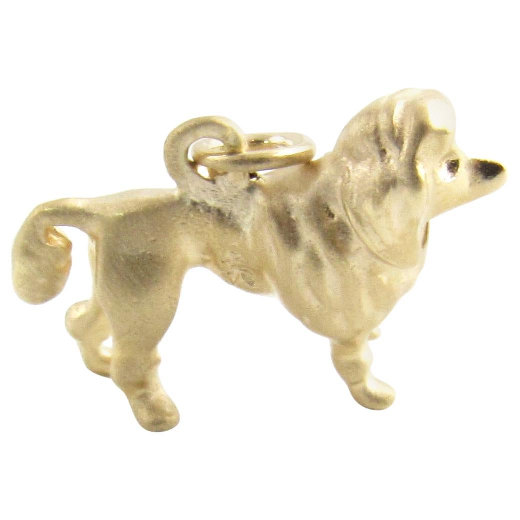 14 Karat Yellow Gold Poodle Dog Charm