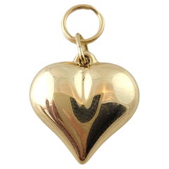 14 Karat Yellow Gold Puffy Heart Charm #17775