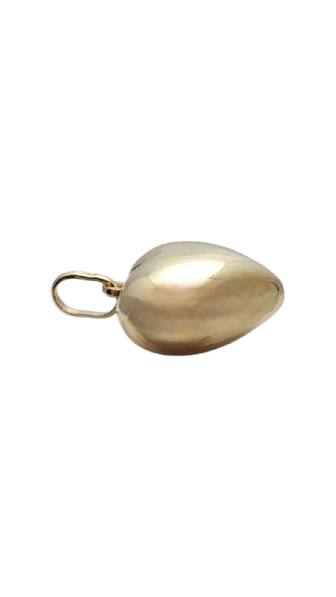 Pendentif en or jaune 14 carats en forme de cœur chiffon #20727 en vente 2