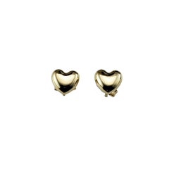 Clous d'oreilles « Puffy Heart » en or jaune 14 carats n° 20622