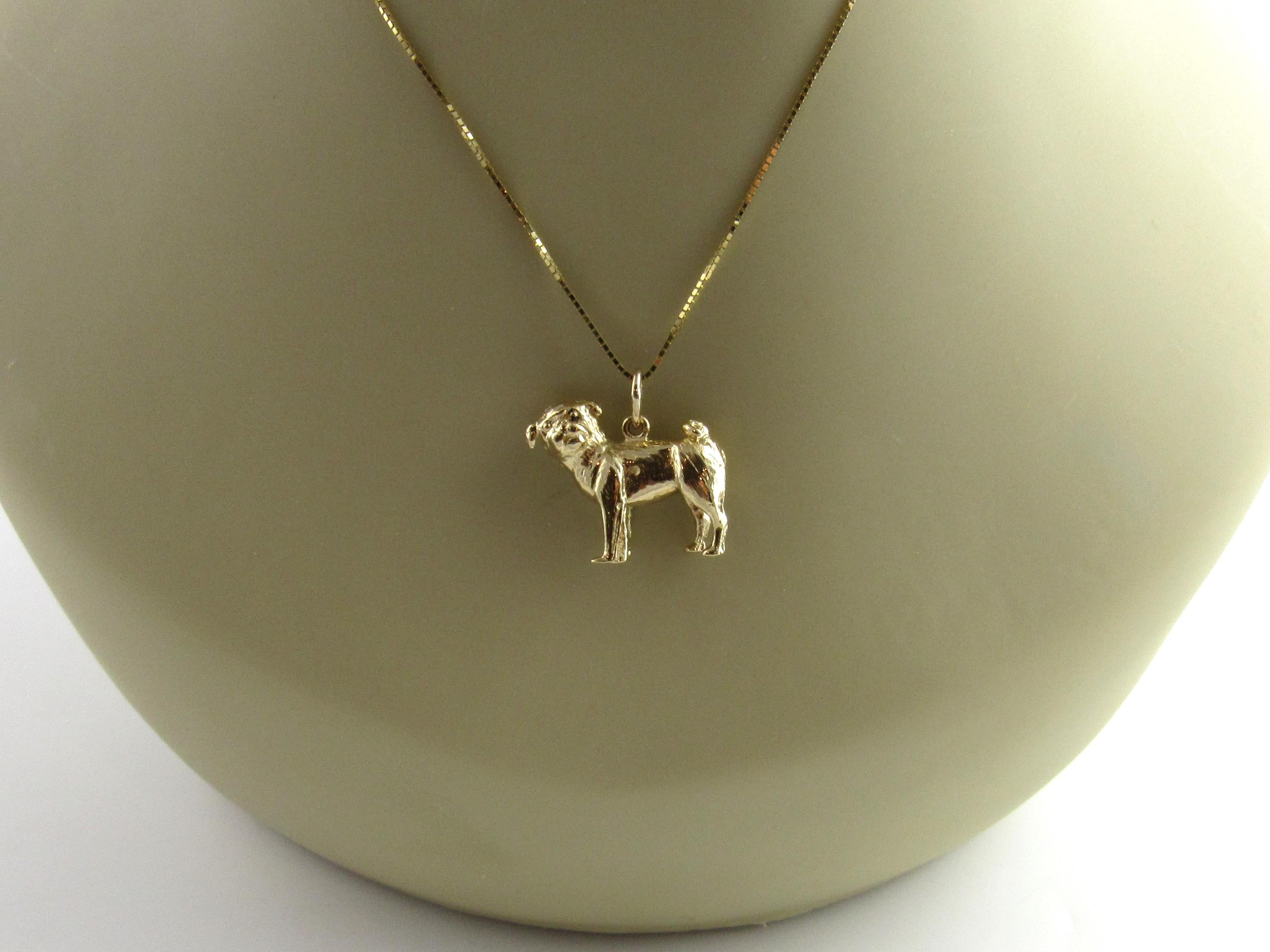 14 Karat Yellow Gold Pug Dog Charm 3