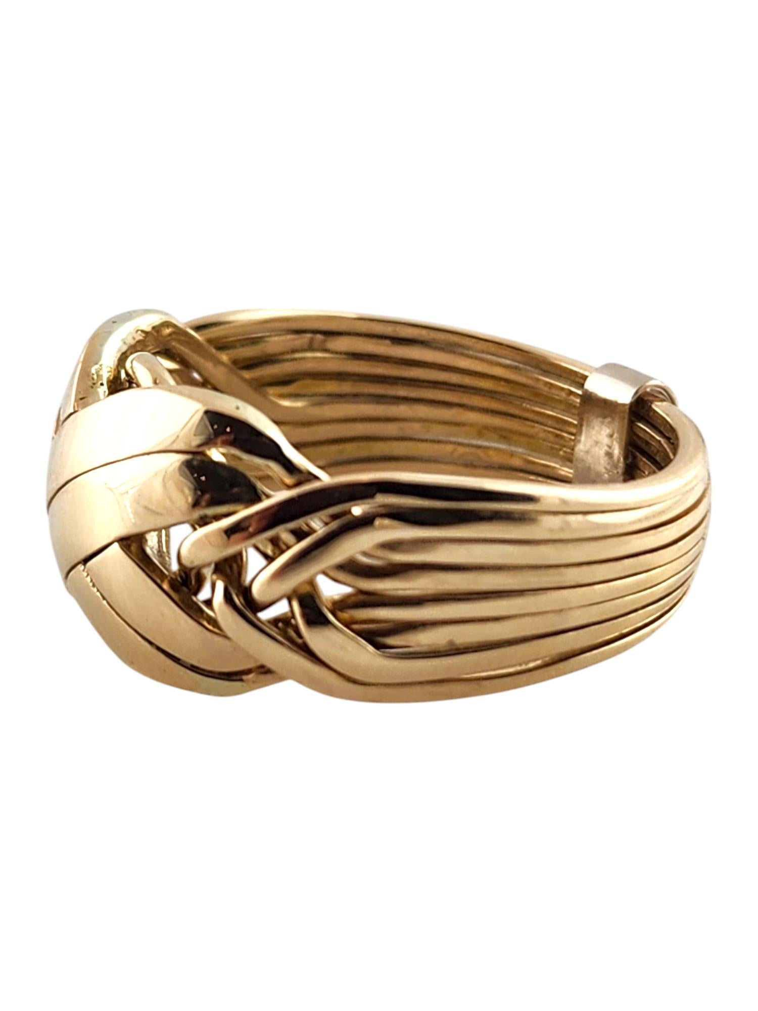 14 Karat Yellow Gold Puzzle Ring Size 10.25

This beautiful puzzle ring was meticulously crafted from 14K yellow gold and will look stunning on you!

Ring size: 10.25
Shank: 5.15mm

Weight: 10.18 g/ 6.55 dwt

Tested 14K

Very good condition,