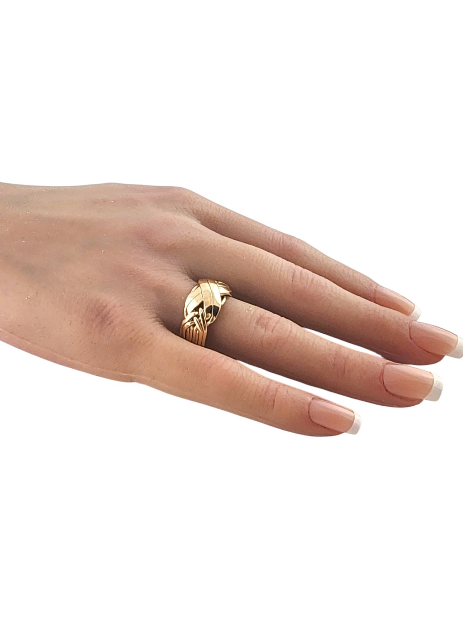 14 Karat Yellow Gold Puzzle Ring Size 10.25 #19388 1