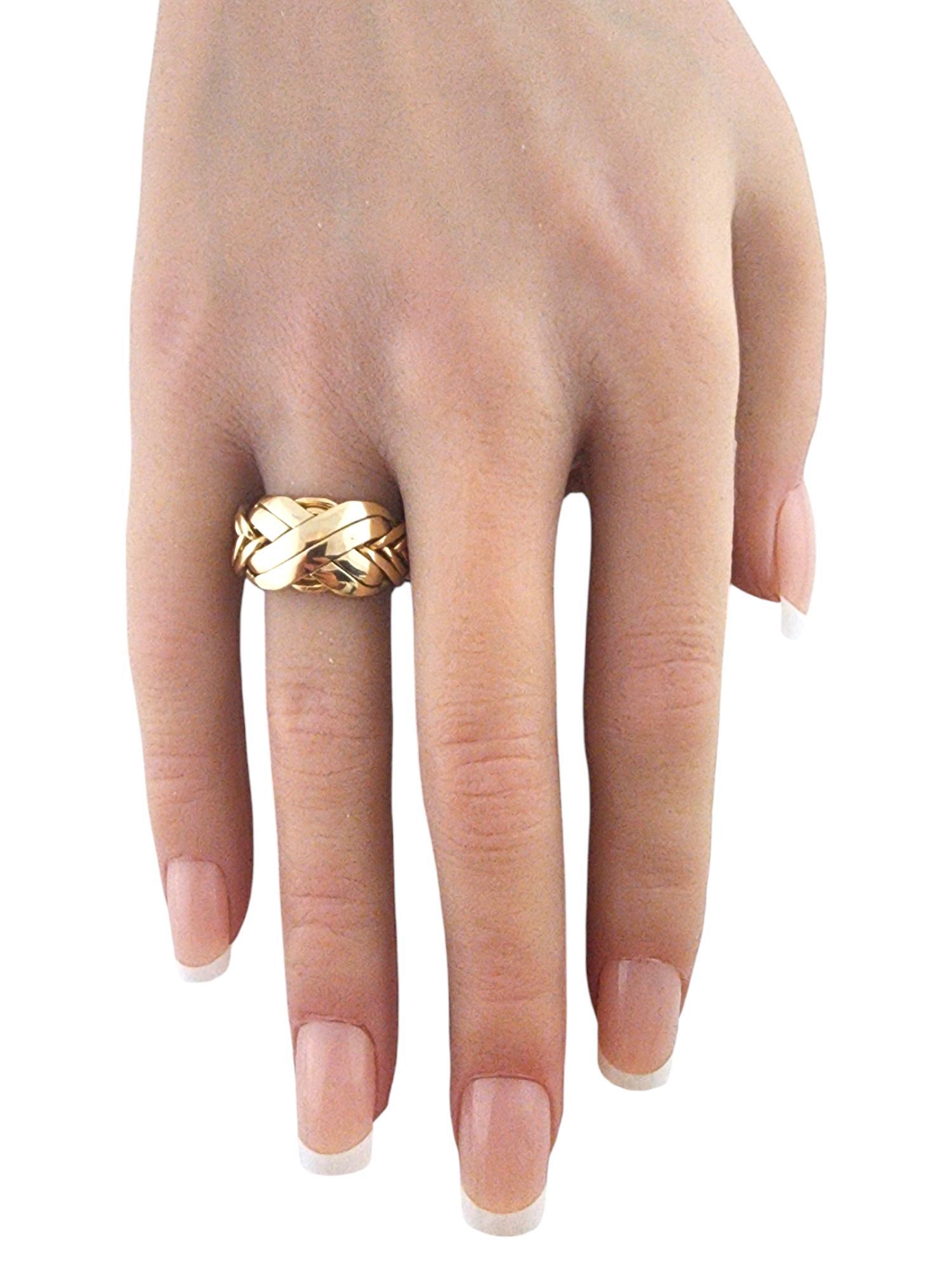 14 Karat Yellow Gold Puzzle Ring Size 10.25 #19388 2